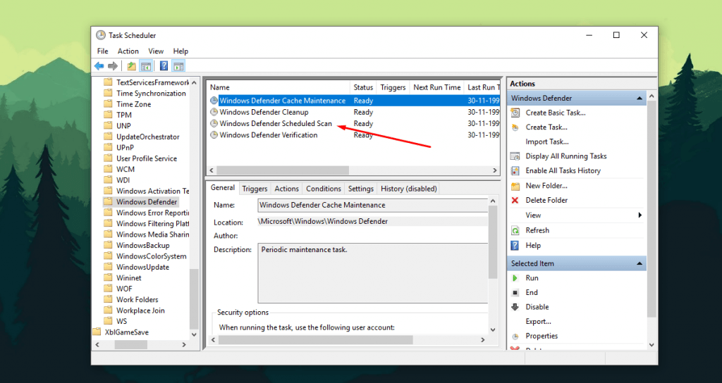 Task Scheduler windows 10