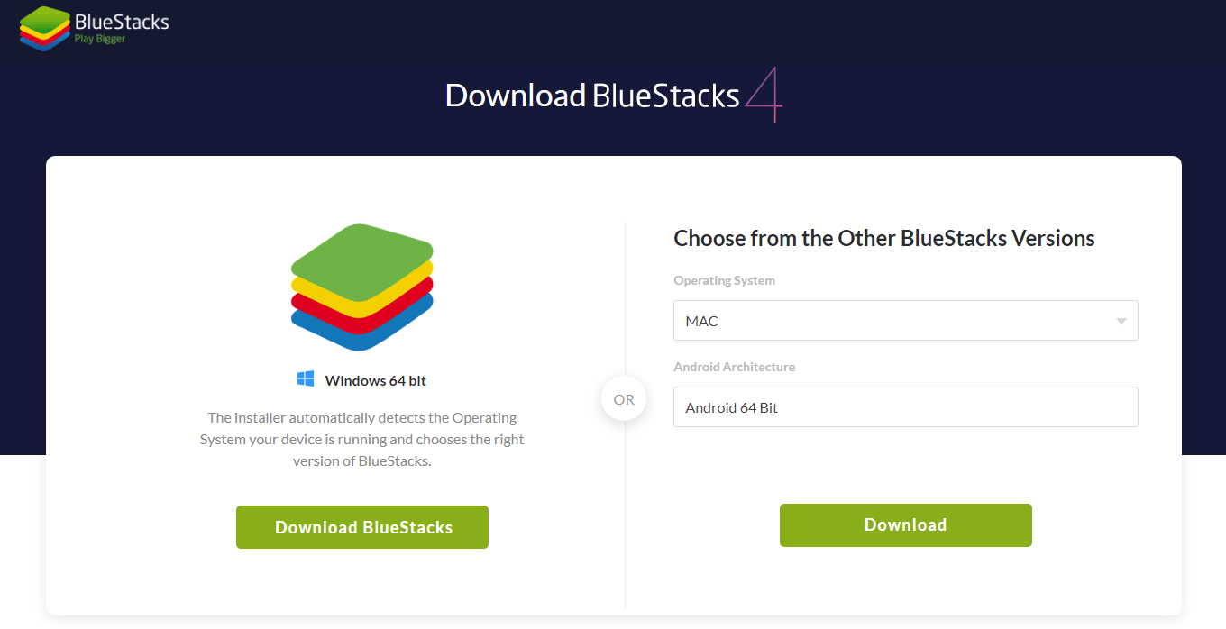 download blue stack for windows 10